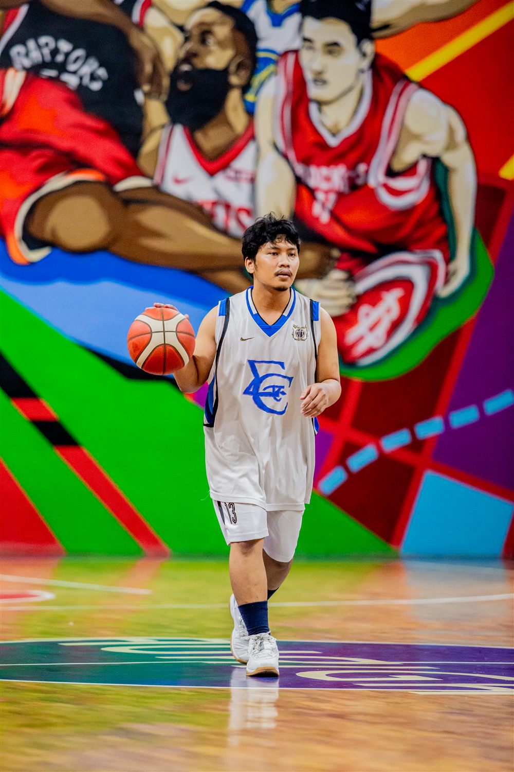 Fajar Donny Bachtiar on a basketball court